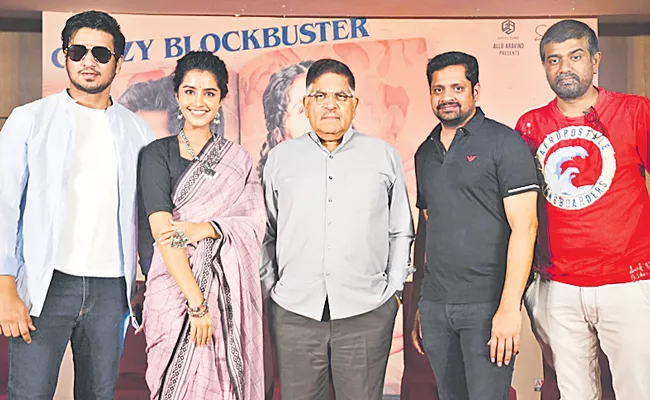 Allu Aravind Comments On Nikhil Siddharth At 18 Pages Success Meet - Sakshi