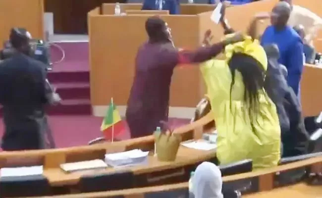 Senegal MP Slaps Woman Lawmaker In Parliament Video Viral - Sakshi