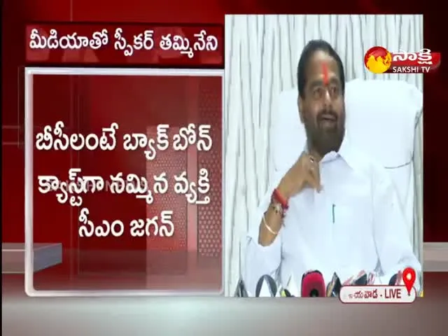 AP Speaker Thammineni Seetharam Pressmeet About JAYAHO BC MAHASABHA