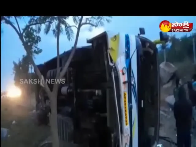 Bus Accident At Wanaparthy District