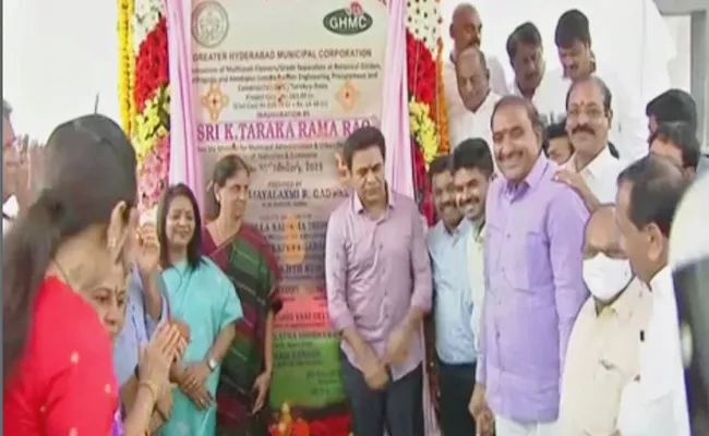 Hyderabad IT Corridor Kothaguda Flyover Inauguration Minister KTR - Sakshi