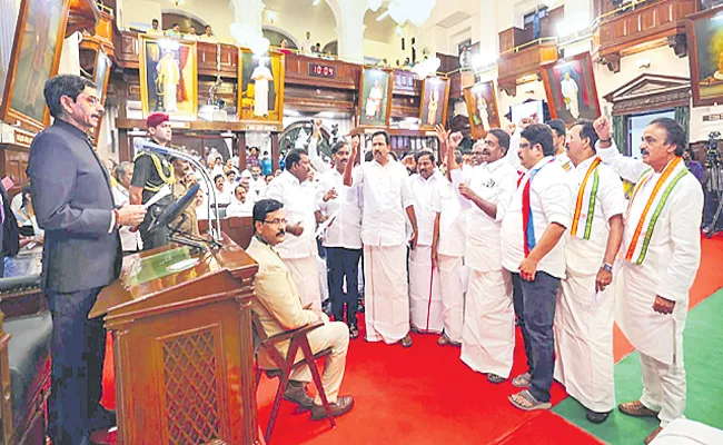 Tamil Nadu Governor RN Ravi Walked Out Assembly Over His Speech - Sakshi