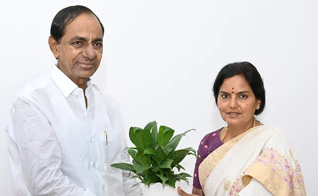 Amid CS Selection Shanta Kumari Meet Telangana CM KCR - Sakshi