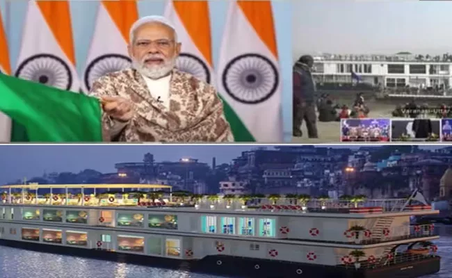 Prime Minister Narendra Modi Today Flagged Off Mv Ganga Vilas - Sakshi