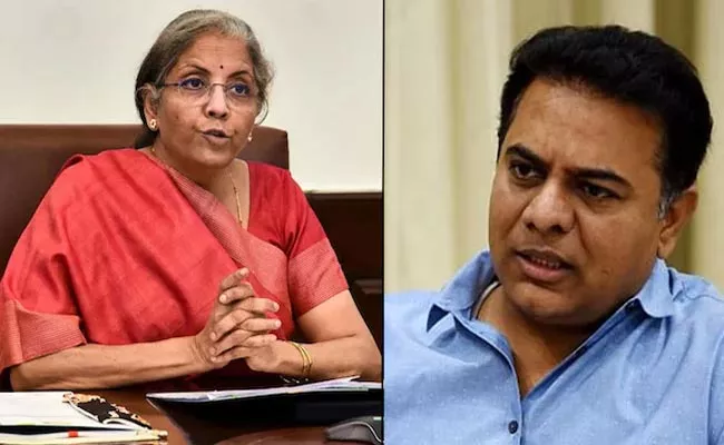 KTR writes a letter to Union Minister Nirmala sitharaman - Sakshi