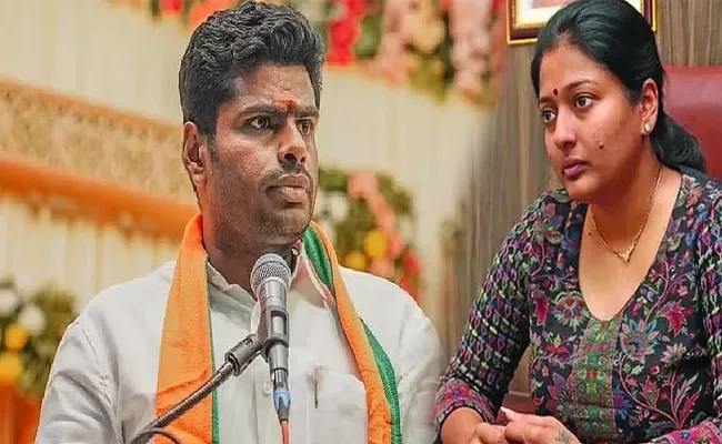 Gayathri Raghuram challenges BJP Annamalai to contest erode by election - Sakshi