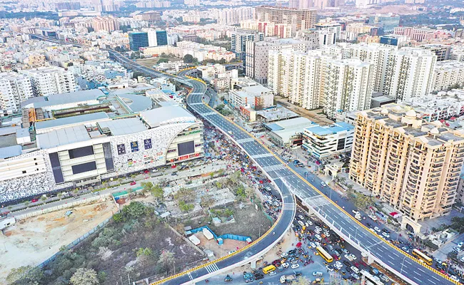 Minister KTR To Open Kothaguda Kondapur Flyover - Sakshi