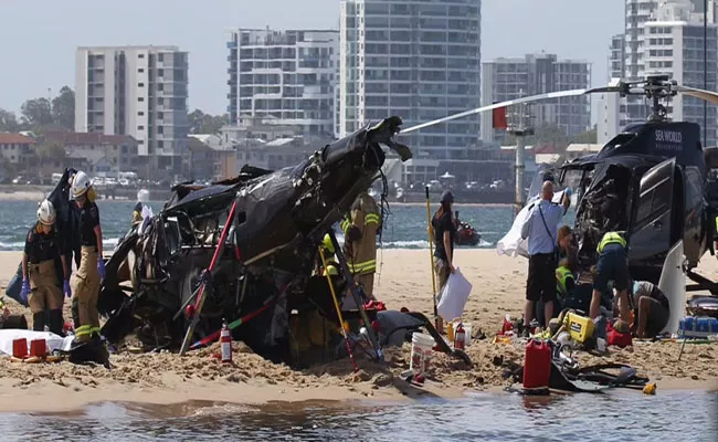 Two Helicopters Collide Mid Air Over Australian Beach Several Died - Sakshi