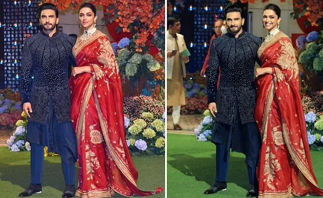 Deepika Padukone Saree Rs. 1.50 lakhs In Anil Ambani Son Engagement Function - Sakshi