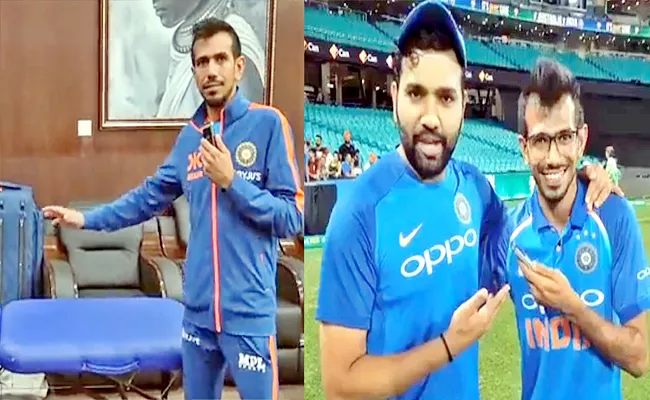 Rohit Sharma Hilarious Comment On Yuzvendra Chahal Future On Massage - Sakshi