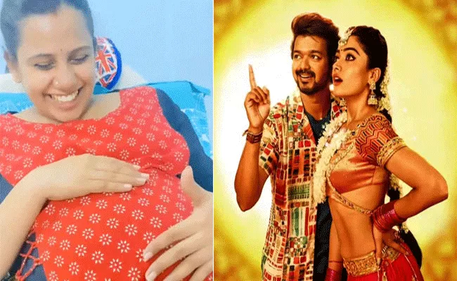 Vijay Varasudu Movie Ranjithame Song Pregnant Lady Video Goes Viral - Sakshi