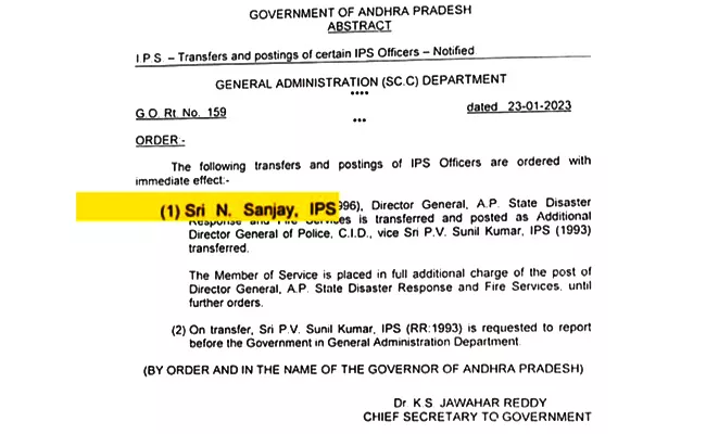 N Sanjay Appoints As AP CID New Chief - Sakshi