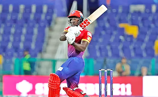 Rovman Powell Hard Hitting 41 Balls-97 Runs Missed Century 3-Runs ILT20 - Sakshi