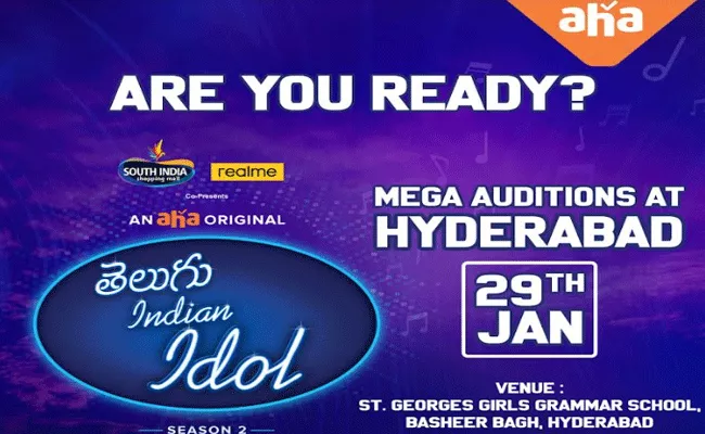 AHA Ready with Telugu Indian Idol Season 2, Audition Details - Sakshi