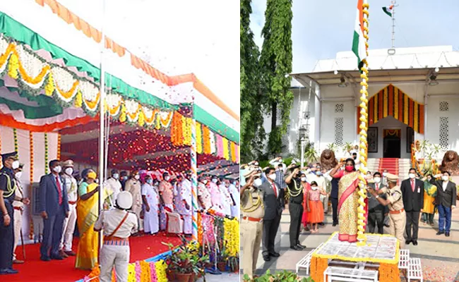 Governor Tamilisai Will Hoist National Flag At Raj Bhavan - Sakshi