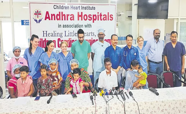 Rebirth of 20 children for Heart operations - Sakshi