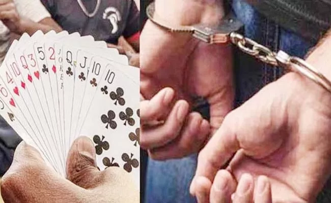 Police Raid On Poker Base In Madepally  - Sakshi