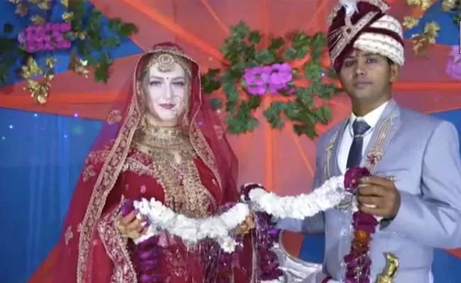 Viral Video: Swedish Woman Married Uttar Pradesh Local Resident  - Sakshi