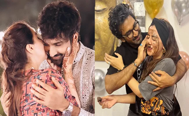 Aadhi Pinisetty Celebrates Nikki Galrani Birthday, Photos Goes Viral - Sakshi