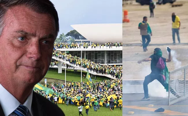 Ex President Bolsonaro Supporters Raids Brasilia Updates - Sakshi