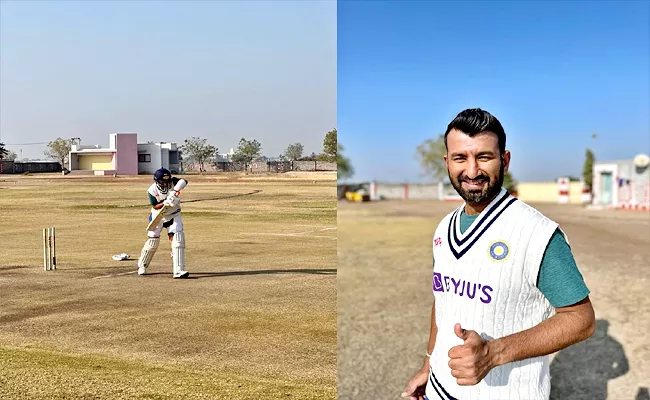 Cheteshwar Pujara Gears-Up Practice For IND Vs AUS Test Series Viral - Sakshi