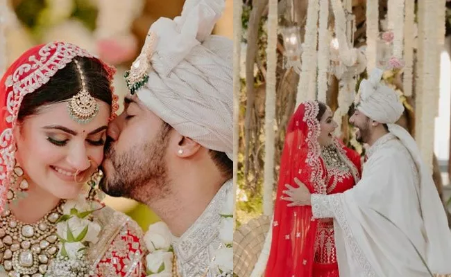 Actress Shivaleeka Oberoi and Drishyam 2 director Abhishek Pathak wedding photos - Sakshi