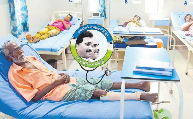 Andhra Pradesh Govt promoting Aarogyasri services in govt hospitals - Sakshi