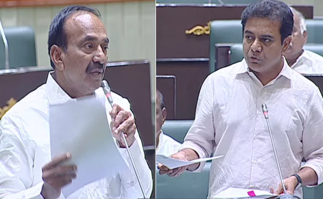 Minister KTR Counter To Etela Rajender In Assembly - Sakshi