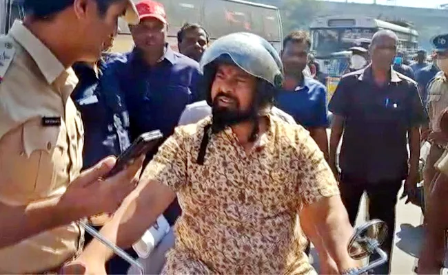 MLA Rajasingh Came To TS Assembly Sessions On Bullet Bike - Sakshi