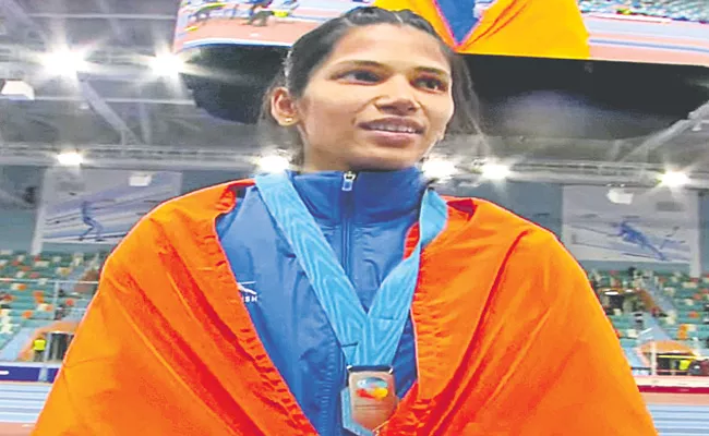 Asian Indoor Athletics Championships 2023: Jyothi Yarraji and Jeswin Aldrin win silver medal - Sakshi