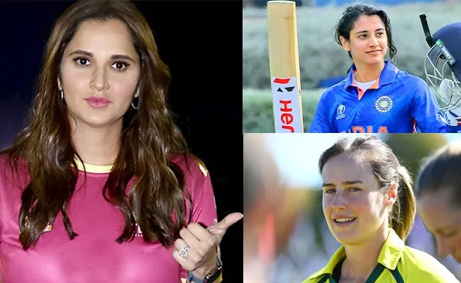 WPL: Gorgeous Women Sania Mirza, Ellyse Perry, Smriti Mandhana All In RCB - Sakshi