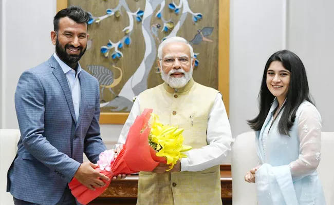 Ind Vs Aus 2nd Test: Cheteshwar Pujara Meet PM Narendra Modi - Sakshi