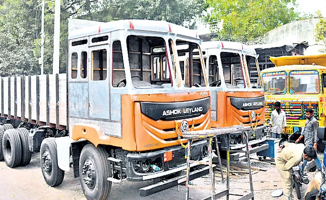 Vijayawada As Carafe Address For Body Building Of Lorries - Sakshi