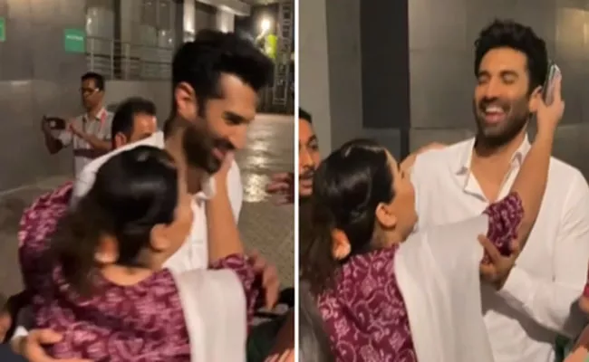 Aditya Roy Kapur Crazy Fan Tries To Forcefully Kiss Him Video Viral - Sakshi