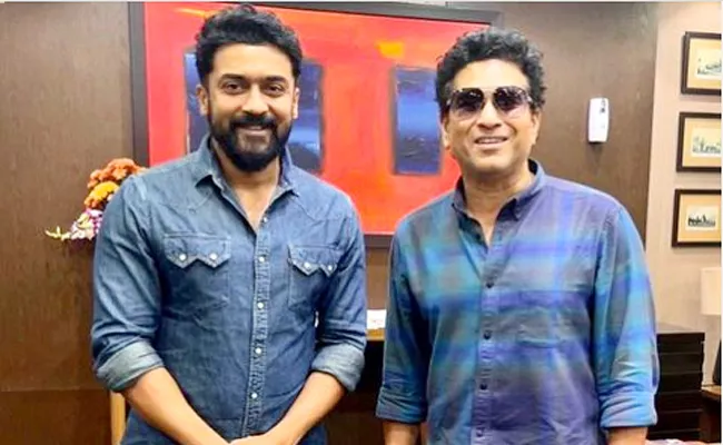 Actor Suriya Poses With Legendary-Sachin Tendulkar-PIC-Goes Viral - Sakshi