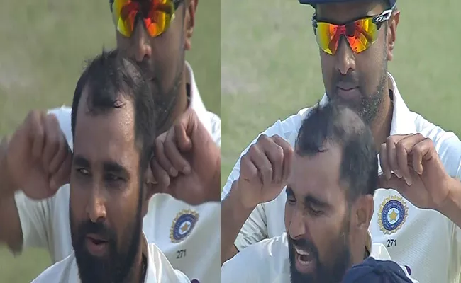 Ravichandran Ashwin Grabs Shami Ears Funny-Way-Photo Viral - Sakshi