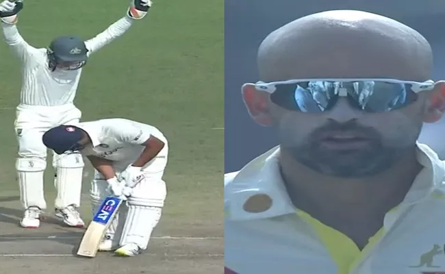 Nathan lyon Clean bowled Rohit Sharma - Sakshi