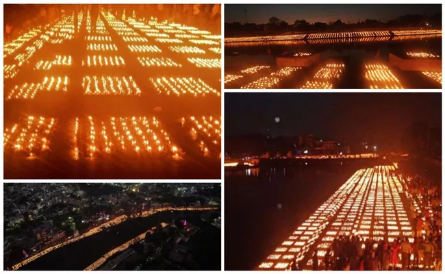 Ujjain creates Guinness World Record, lights over 18 lakh lamps on Maha Shivratri - Sakshi