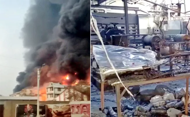 Fire Accident In Warehouse At Chikkadapally Near VST - Sakshi