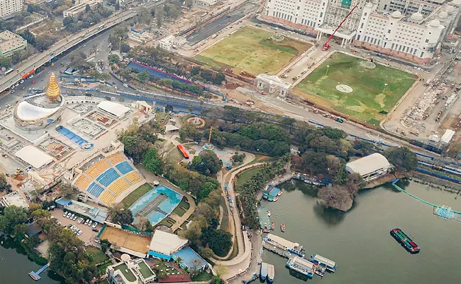 Aerial View of Prestigious Telangana New Secretariat - Sakshi