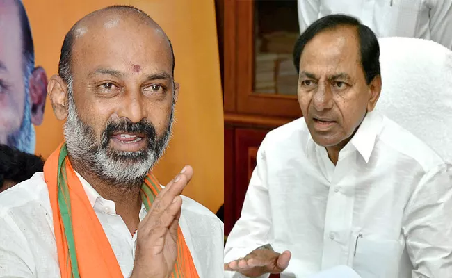 Telangana BJP Chief Bandi Sanjay Slams KCr Govt Over Sayanna Cremations - Sakshi