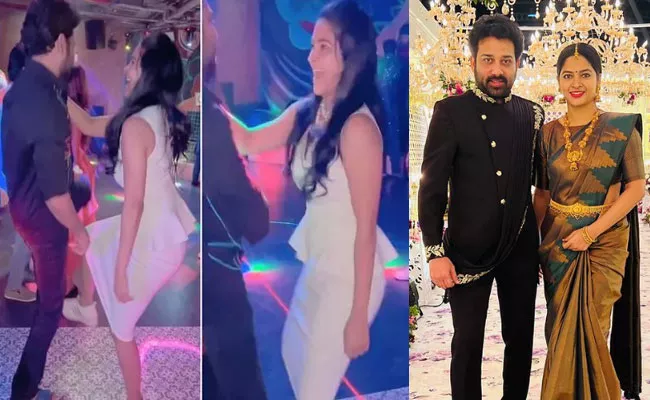 Siva Balaji And His Wife Madhumitha Dance to Pushpa Item Song - Sakshi