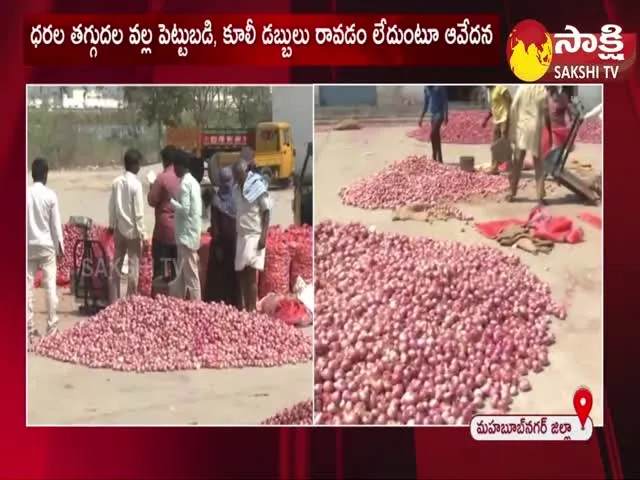 Onion Price Dropped Suddenly at Palamuru Market