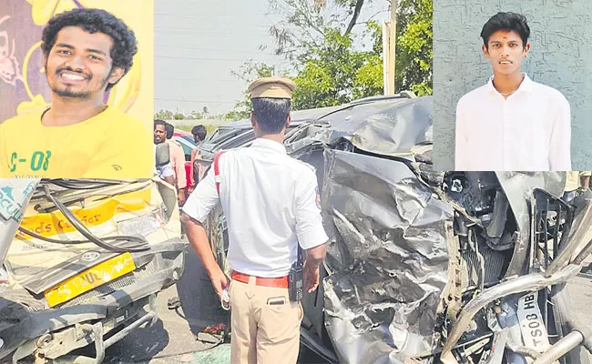 Road Accident Innova Car Hits Bike Two Died Medchal - Sakshi