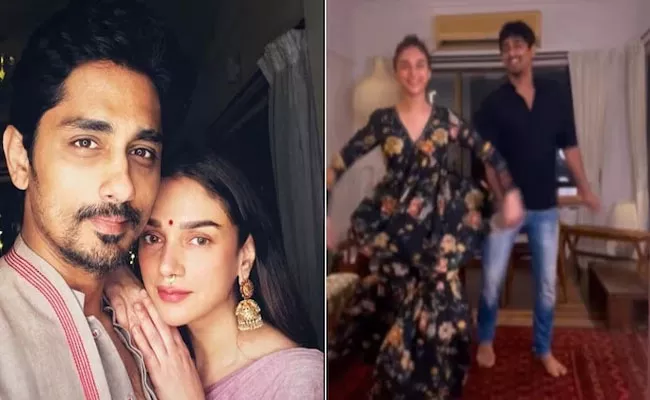 Siddharth Dances To Tum Tum Song With Rumoured Girlfriend Aditi Rao Hydari - Sakshi