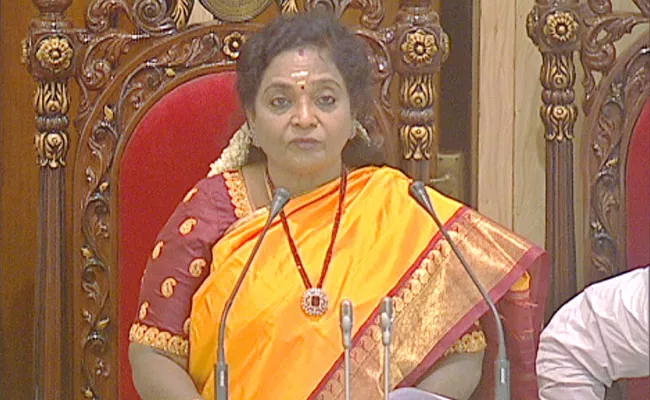 Telangana Budget 2023-24 Updates In Telugu Governor Tamilisai Speech - Sakshi