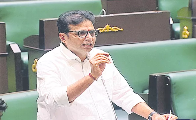 Congress MLA Duddilla Sridhar Babu Criticizes KTR - Sakshi