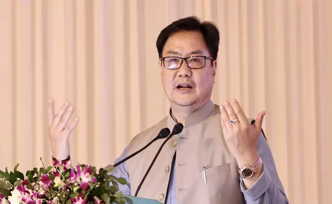 There is no judiciary versus government tussle in country says Kiren Rijiju  - Sakshi