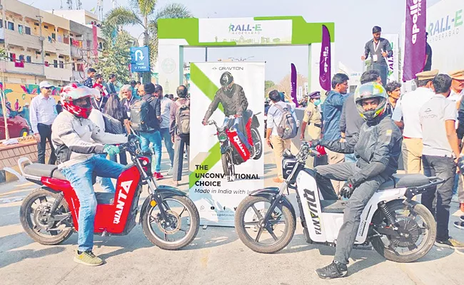 Indias Largest EV Rally Flagged Off in Hyderabad - Sakshi