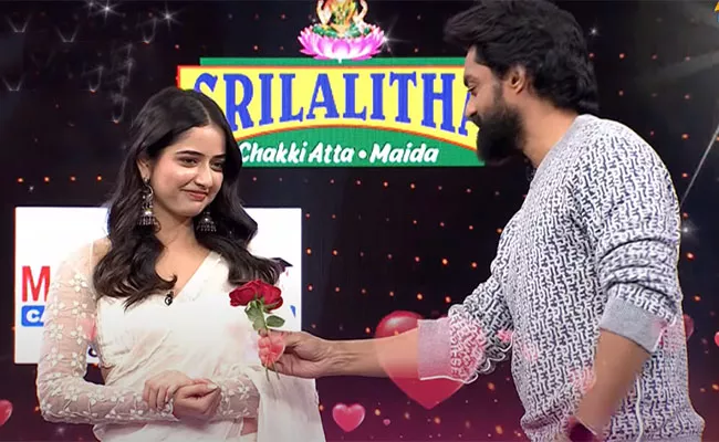 Kalyan Ram Love Proposal To Heroine Ashika Ranganath In A Show - Sakshi